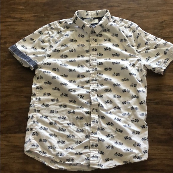 Bicycle print button down - Picture 1 of 1